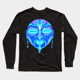 Blue African Mask 2 Long Sleeve T-Shirt